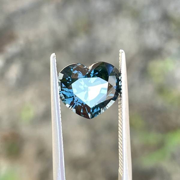 3.70克拉無燒無處理緬甸藍綠色尖晶石愛心 山姆大叔寶石屋,尖晶石,寶石,珠寶,Sam'sGemStudio,Spinel,Gemstone,Gem,Jewelry