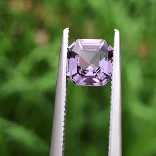 5.8mm Asscher cut無燒無處理緬甸銀紫色尖晶石 山姆大叔寶石屋,尖晶石,寶石,珠寶,Sam'sGemStudio,Spinel,Gemstone,Gem,Jewelry