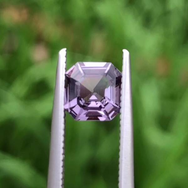 5.8mm Asscher cut無燒無處理緬甸銀紫色尖晶石 山姆大叔寶石屋,尖晶石,寶石,珠寶,Sam'sGemStudio,Spinel,Gemstone,Gem,Jewelry
