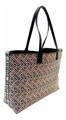 Tommy Hilfiger 雙色圖騰大托特包 