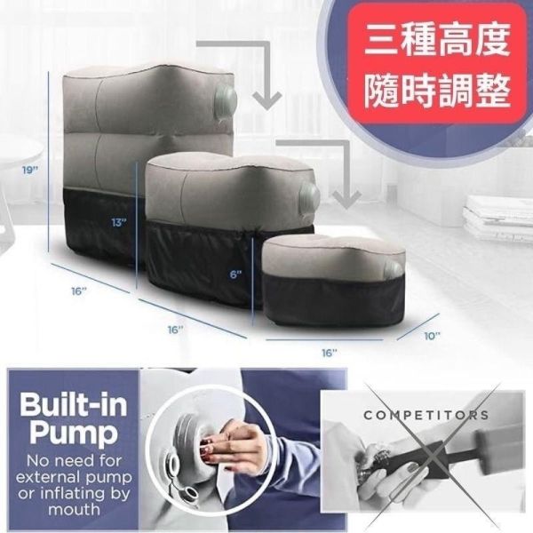 美國 Amazon 旅行充氣腳踏墊 
