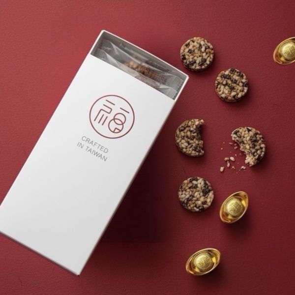 台中谷關．六星級溫泉飯店欽點．黑米肉鬆米菓 