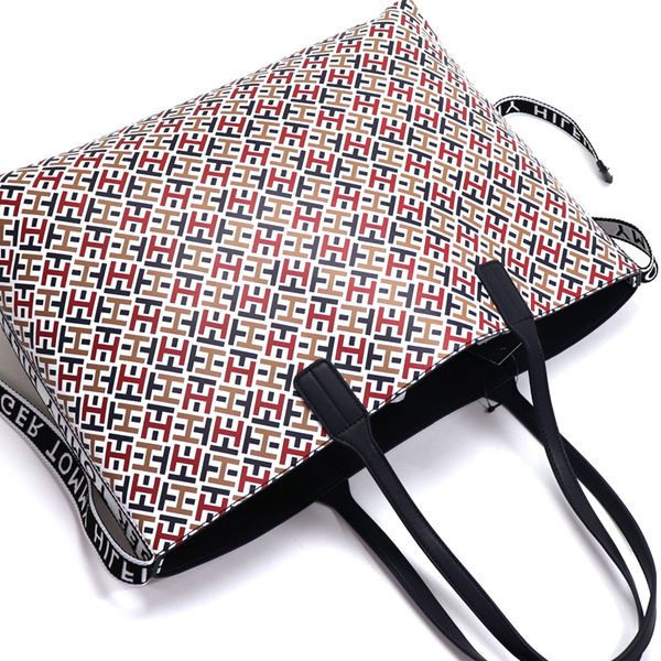 Tommy Hilfiger 雙色圖騰大托特包 