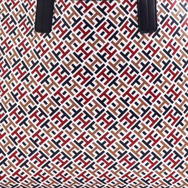 Tommy Hilfiger 雙色圖騰大托特包 