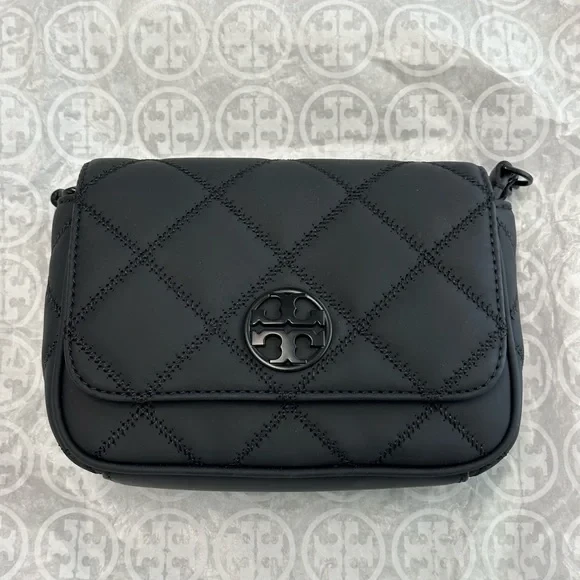 Tory Burch Willa 消光黑鏈條包 