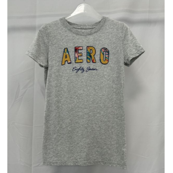 Aero 熱帶風灰色短袖上衣 
