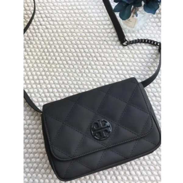 Tory Burch Willa 消光黑鏈條包 