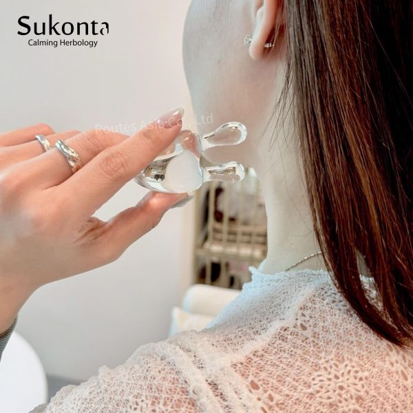[福利品]Sukonta 玻璃愛心兔耳刮痧板 
