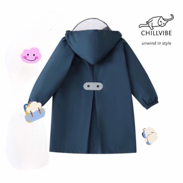 Chillvibe 日系簡約純色雨衣 