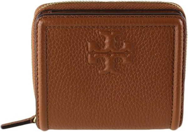 Tory Burch 荔枝紋皮革拉鍊短夾 