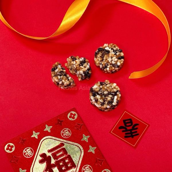 台中谷關．六星級溫泉飯店欽點．黑米肉鬆米菓 