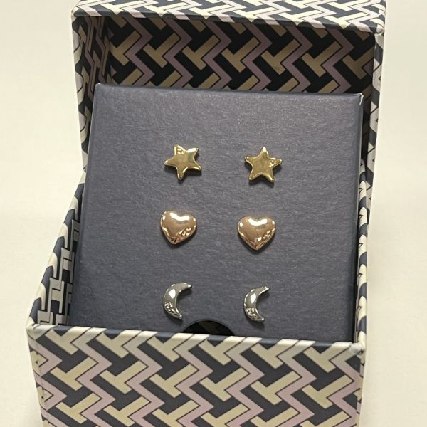 Tory Burch 星星月亮愛心耳環組 