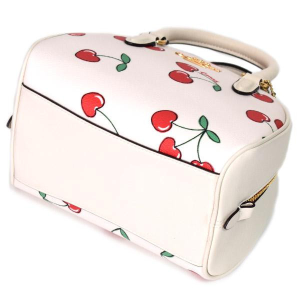 Coach 心形櫻桃印花手提包 