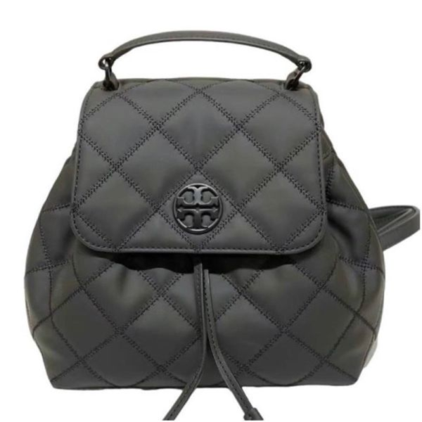 Tory Burch 菱格消光黑後背包 