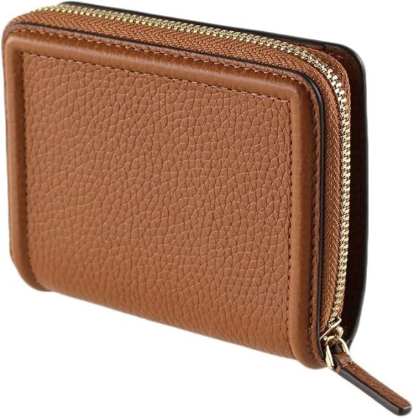 Tory Burch 荔枝紋皮革拉鍊短夾 