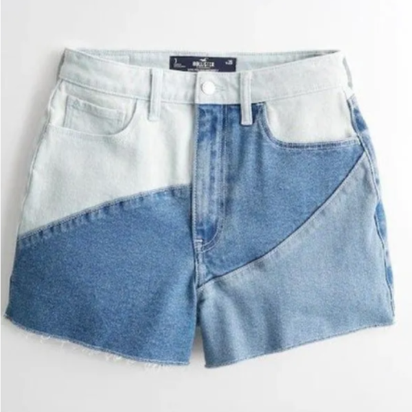 Hollister 拼接單寧短褲 