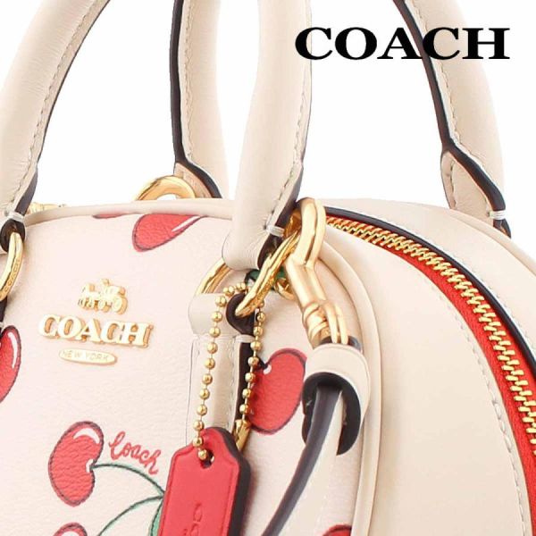 Coach 心形櫻桃印花手提包 