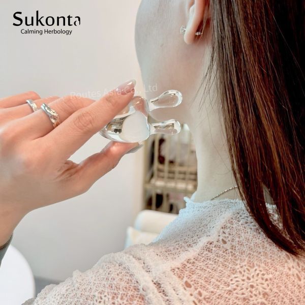 Sukonta 玻璃愛心兔耳刮痧板 