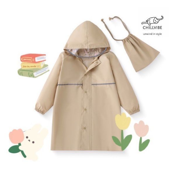 Chillvibe 日系簡約純色雨衣 