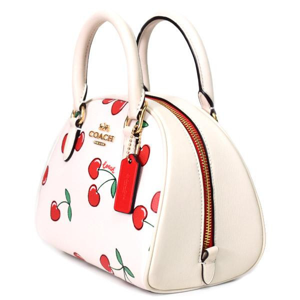 Coach 心形櫻桃印花手提包 