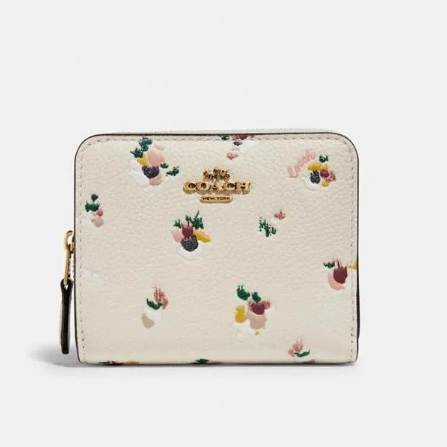 Coach 花卉印花雙折錢包 