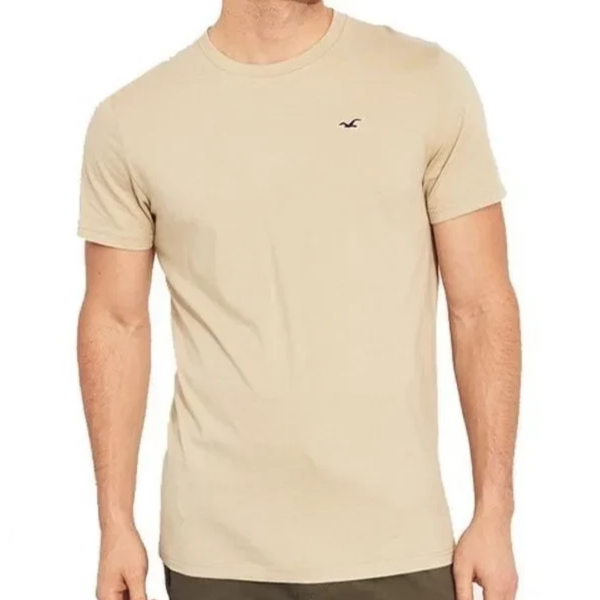 Hollister 經典刺繡誌圓領素面 T-Shirt 