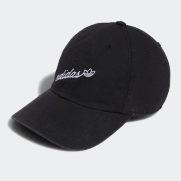 Adidas 刺繡斜角字體帽 