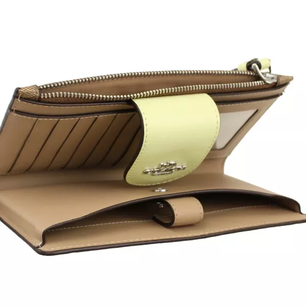 Coach 拼色雙折錢包 