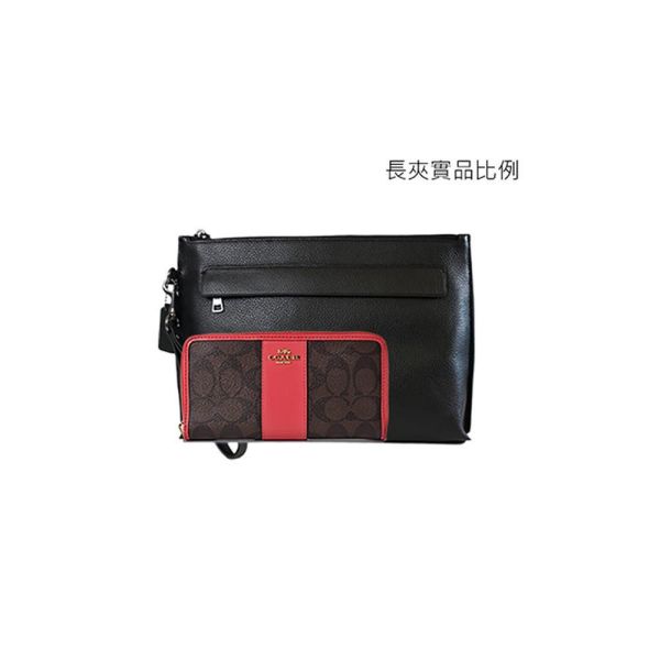 Coach 簡約皮革手拿包 