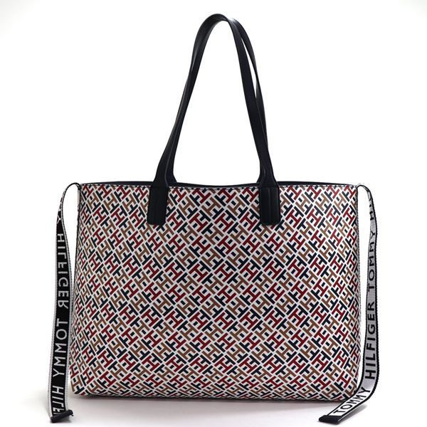 Tommy Hilfiger 雙色圖騰大托特包 