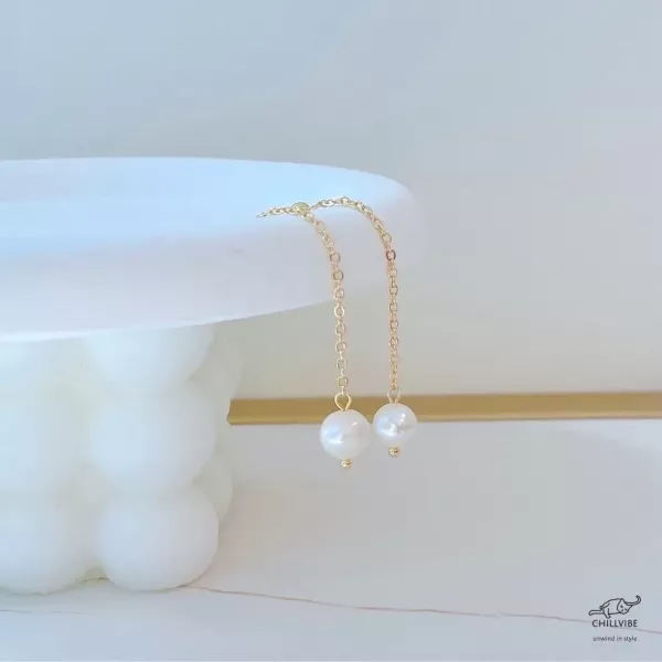 [福利品] Chillvibe 垂墜珍珠耳環 