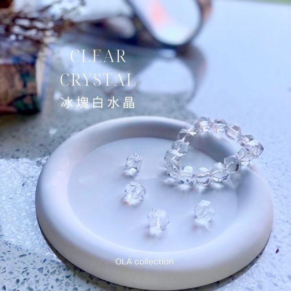 OLA 天然白水晶冰塊手鏈 