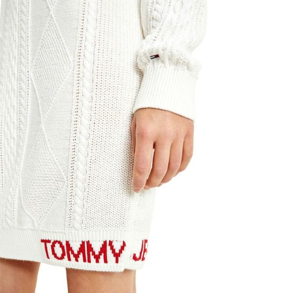 Tommy Hilfiger 長版細麻花捲白洋 