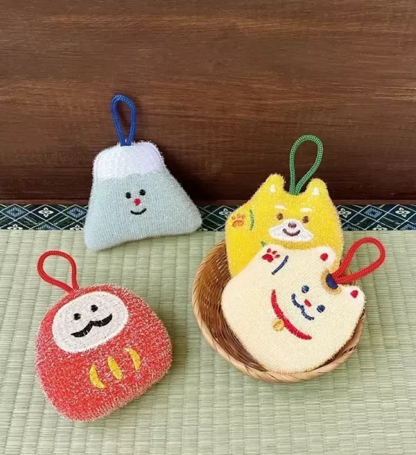 日本製 吉祥物菜瓜布 4入組 