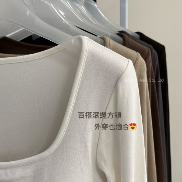 CHILLVIBE 方領長袖 發熱 Bra Top 