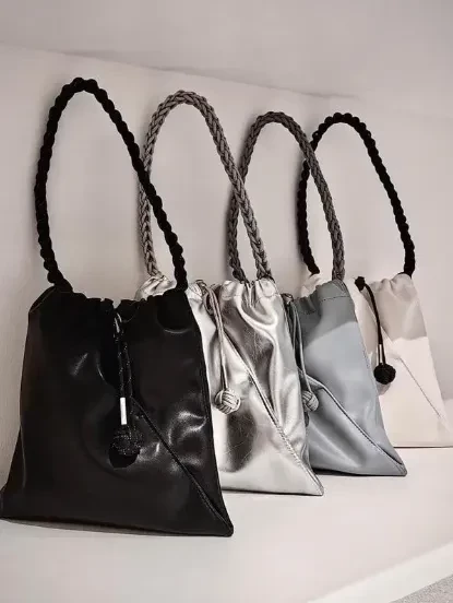 [福利品]  Muunsan 斜角編織托特包 