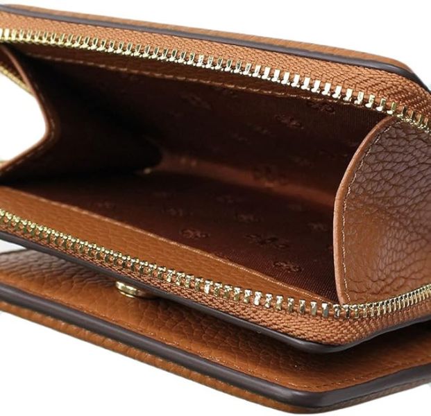 Tory Burch 荔枝紋皮革拉鍊短夾 