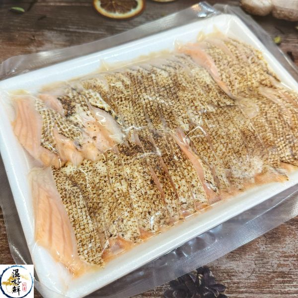 炙燒鮭魚肚切片-(40片裝) 炙燒鮭魚肚,握壽司,鮭魚丼飯,日本料理,生鮮,實拍,現貨,温好鮮