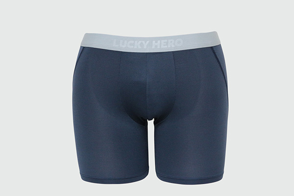 灰X藍 男四角褲-長版 超透氣,男士內褲,男性內褲,四角內褲,