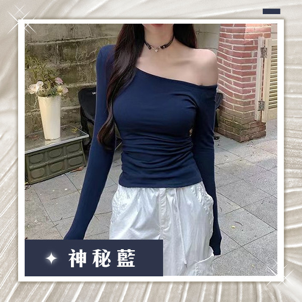 【Allure】新修身顯瘦斜肩衣 