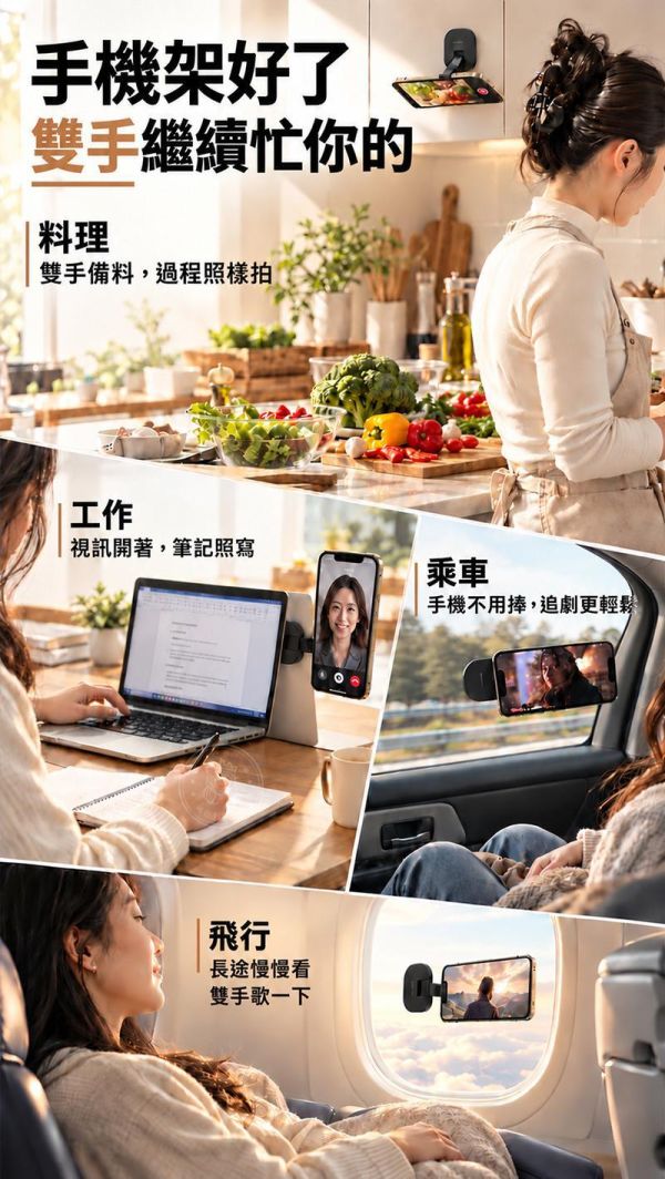 【MagPro+】3in1吸盤磁吸手機支架 