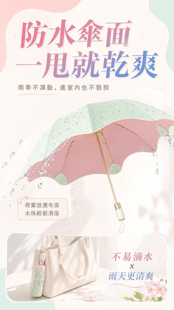 【Rainy.Q】防戳貓耳自動節節傘 