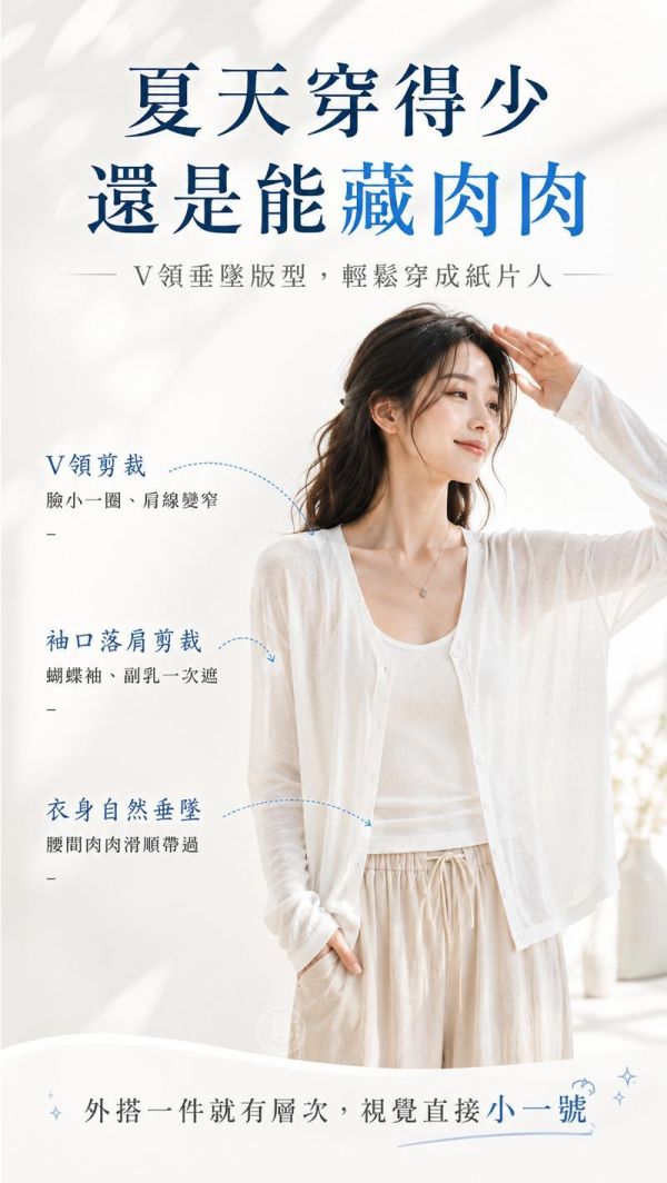 【AirFit+】輕盈V領防曬針織小外套 