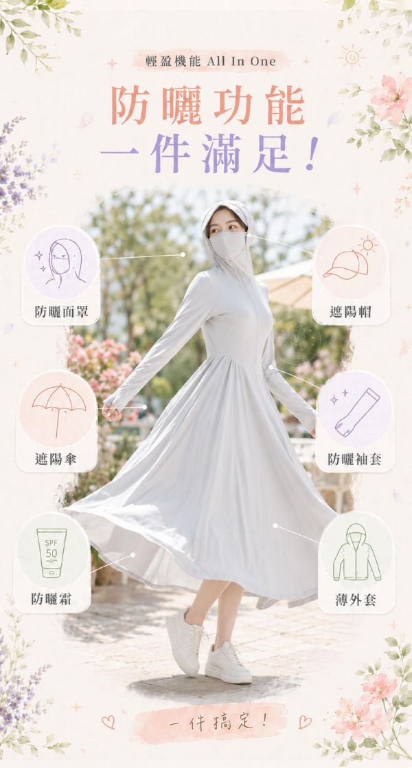 【Coolstóm】A字修身極凍防曬裙 