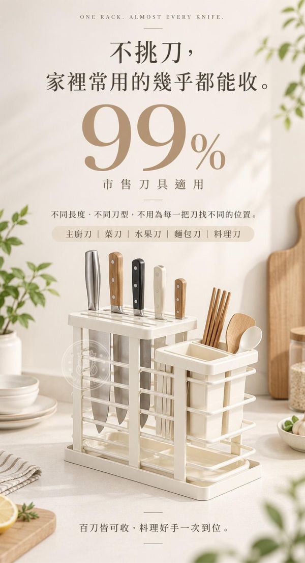 【Muti+】新日系多工收納廚房刀架 