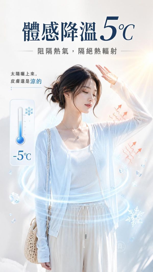 【AirFit+】輕盈V領防曬針織小外套 