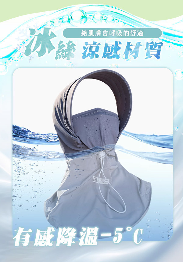 【Ice+】3in1全方位冰絲防曬帽 