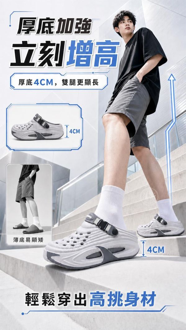 【OOTD+Travel】新潮流極簡厚底機能洞洞鞋 