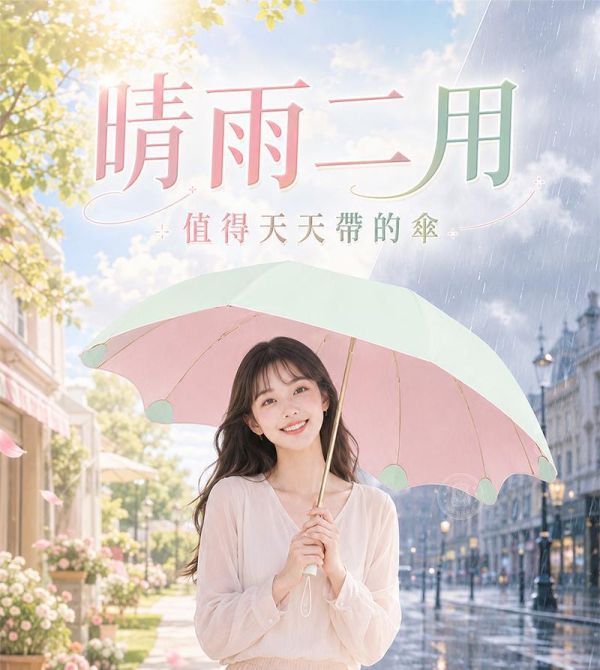 【Rainy.Q】防戳貓耳自動節節傘 