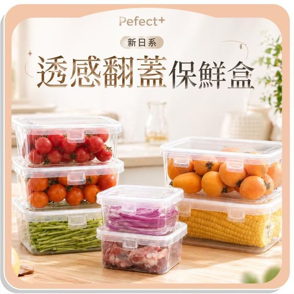【Pefect+】新日系透感翻蓋保鮮盒 